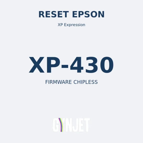 Reset Epson XP-430 - Chave Firmware ChipLess - Gynjet