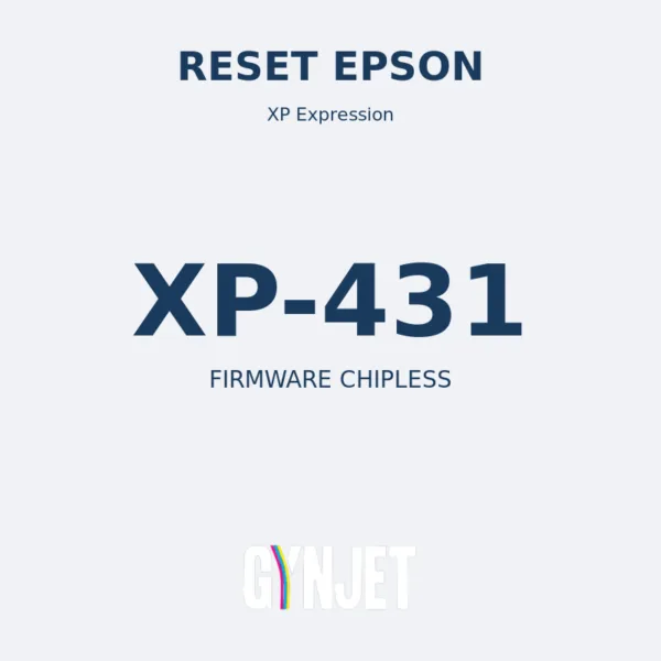 Reset Epson XP-431 - Chave Firmware ChipLess - Gynjet