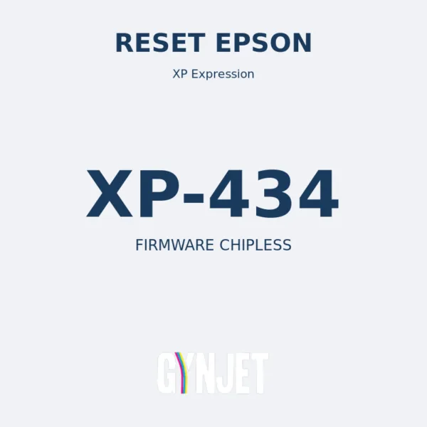Reset Epson XP-434 - Chave Firmware ChipLess - Gynjet