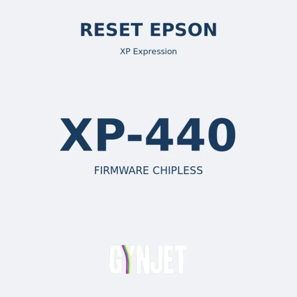 Reset Epson XP-440 - Chave Firmware ChipLess - Gynjet