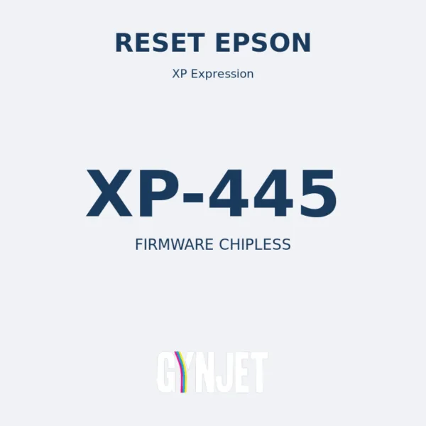 Reset Epson XP-445 - Chave Firmware ChipLess - Gynjet