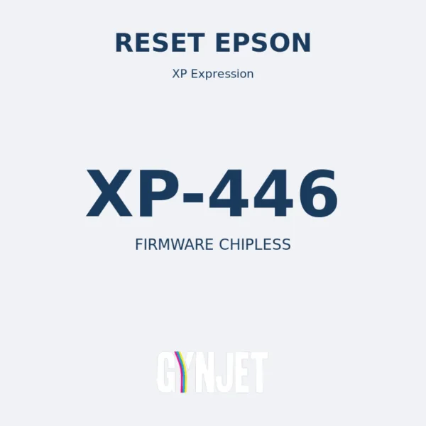 Reset Epson XP-446 - Chave Firmware ChipLess - Gynjet