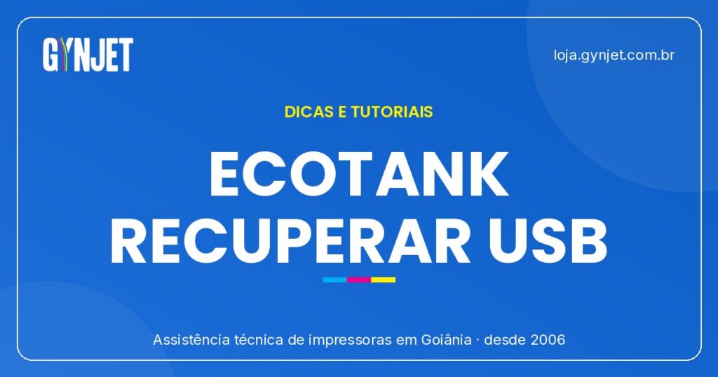 Recuperar impressora Epson EcoTank em Goiânia: USB