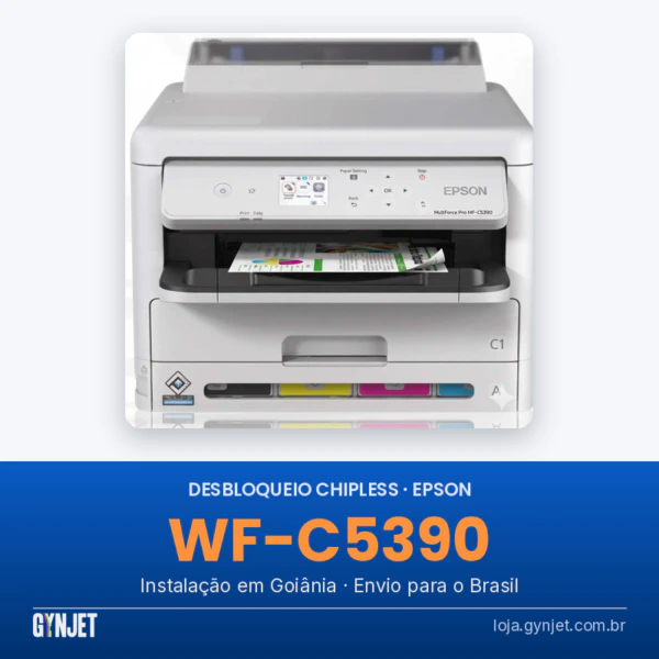 Desbloqueio chipless Epson WF-C5390 — GYNJET