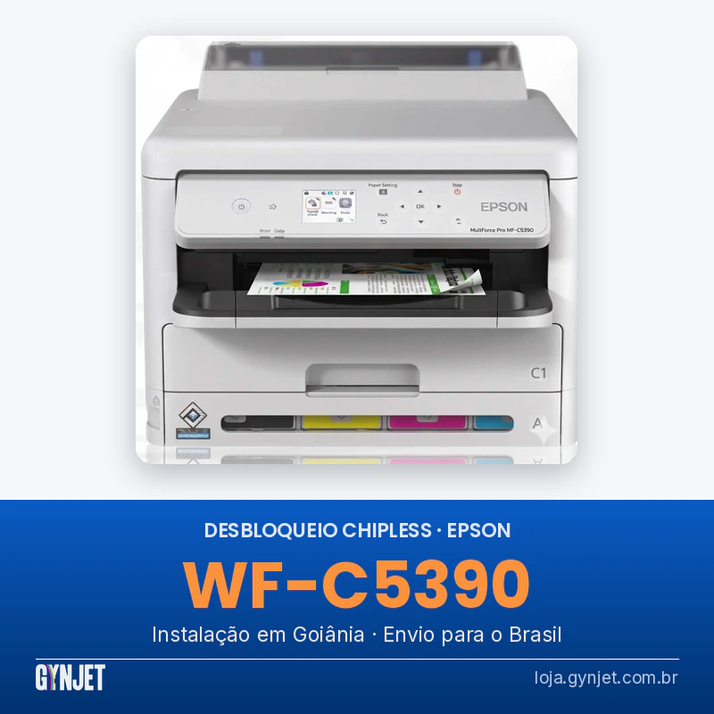 Desbloqueio chipless Epson WF-C5390 — GYNJET