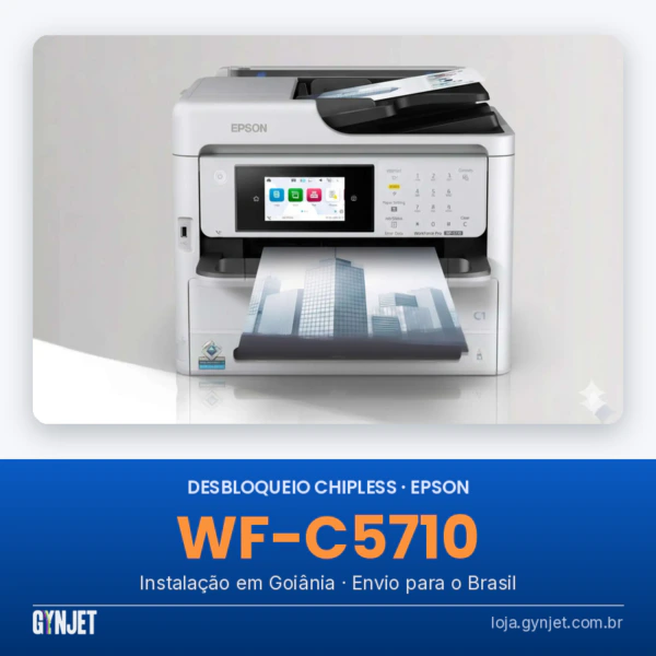 Desbloqueio chipless Epson WF-C5710 — GYNJET