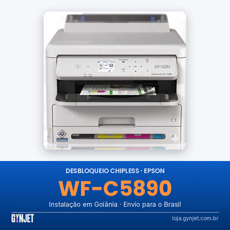 Desbloqueio chipless Epson WF-C5890 — GYNJET