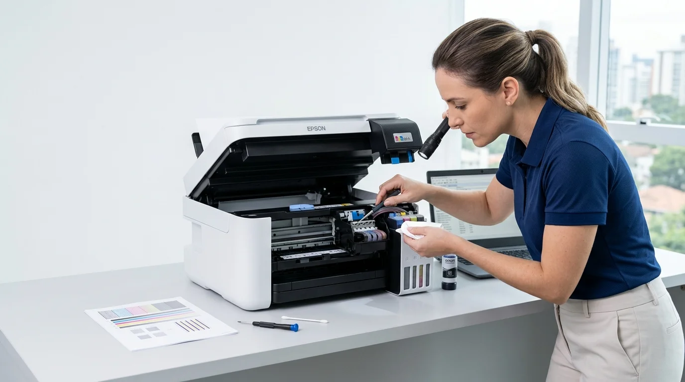 Como identificar falhas na impressora Epson EcoTank — Goiânia
