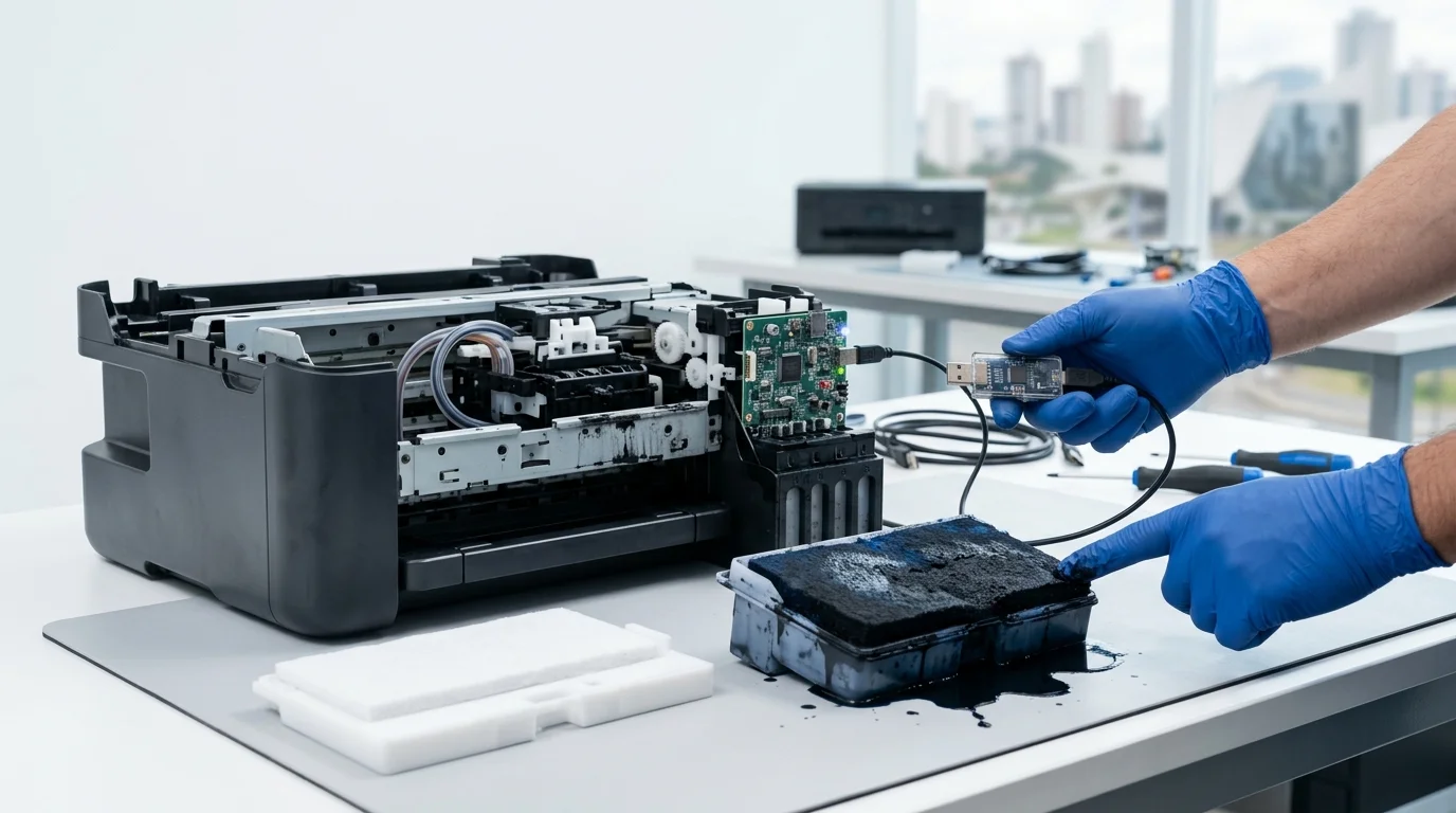 Impressora Epson: risco do reset sem troca em Goiânia