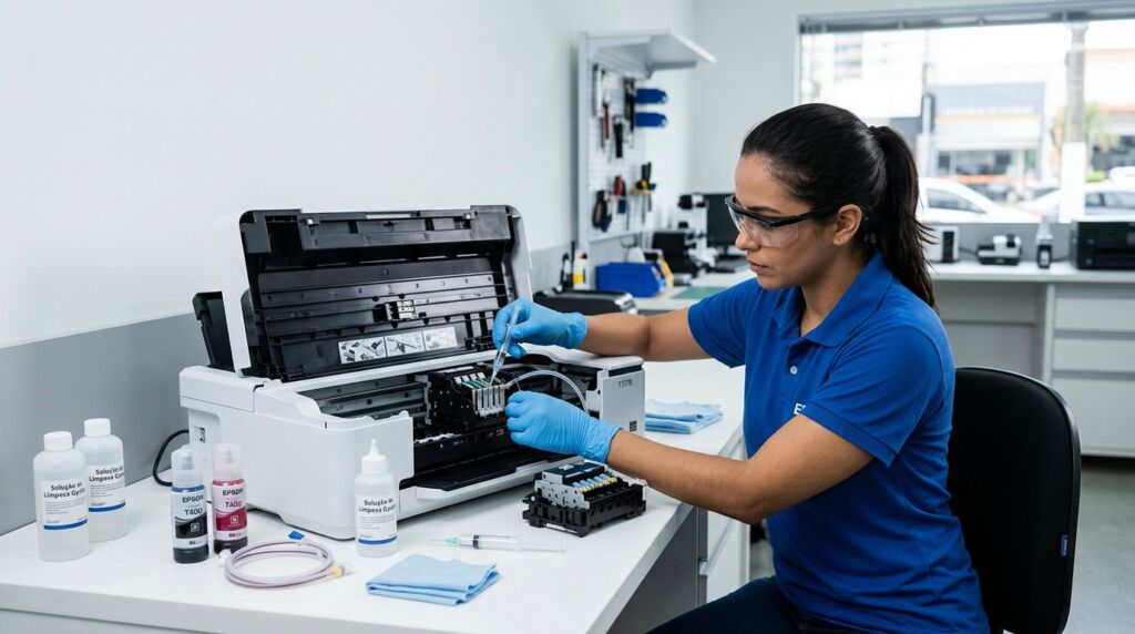 Limpeza de Cabeçote: Como Resolver Falhas de Impressão com a Gynjet em Goiânia