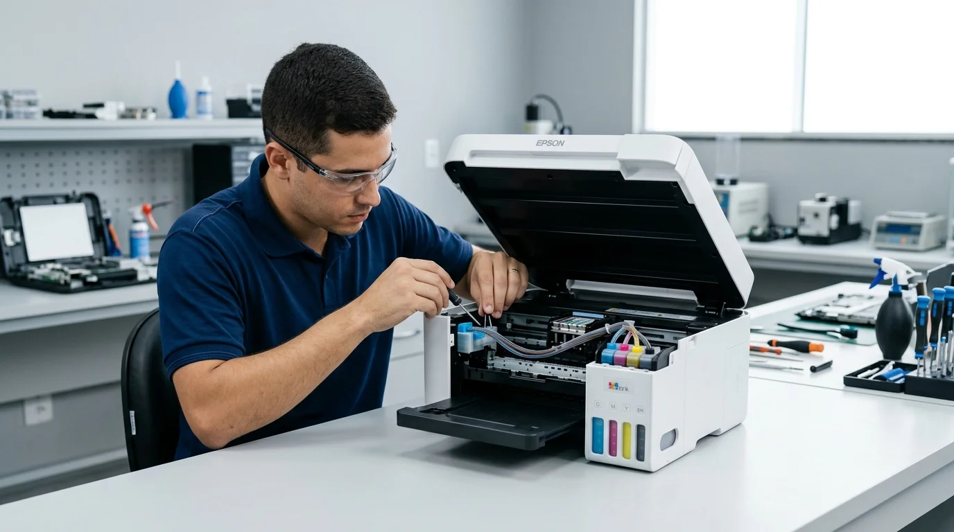 Por que a sua impressora Epson EcoTank falha em Goiânia