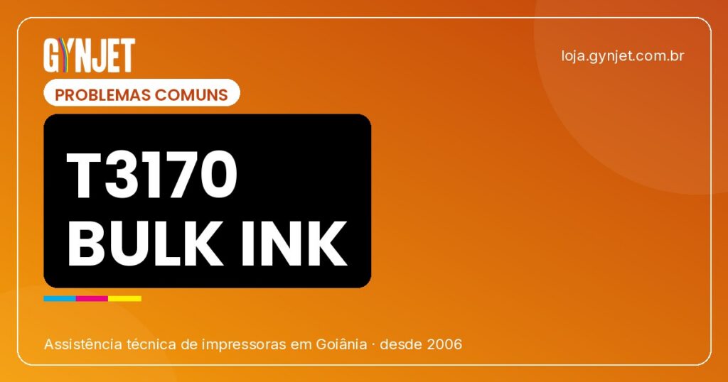 Guia de instalação e calibração do bulk ink na Epson T3170 em Goiânia
