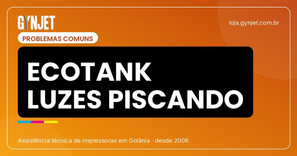 Impressora EcoTank com todas as luzes piscando — Goiânia