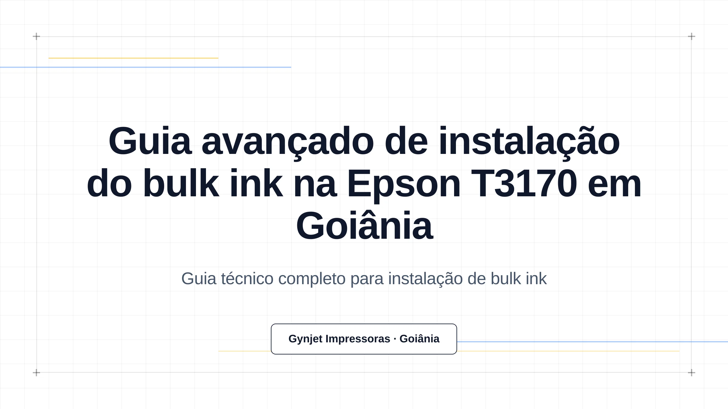 Guia avançado de instalação do bulk ink na Epson T3170 em Goiânia