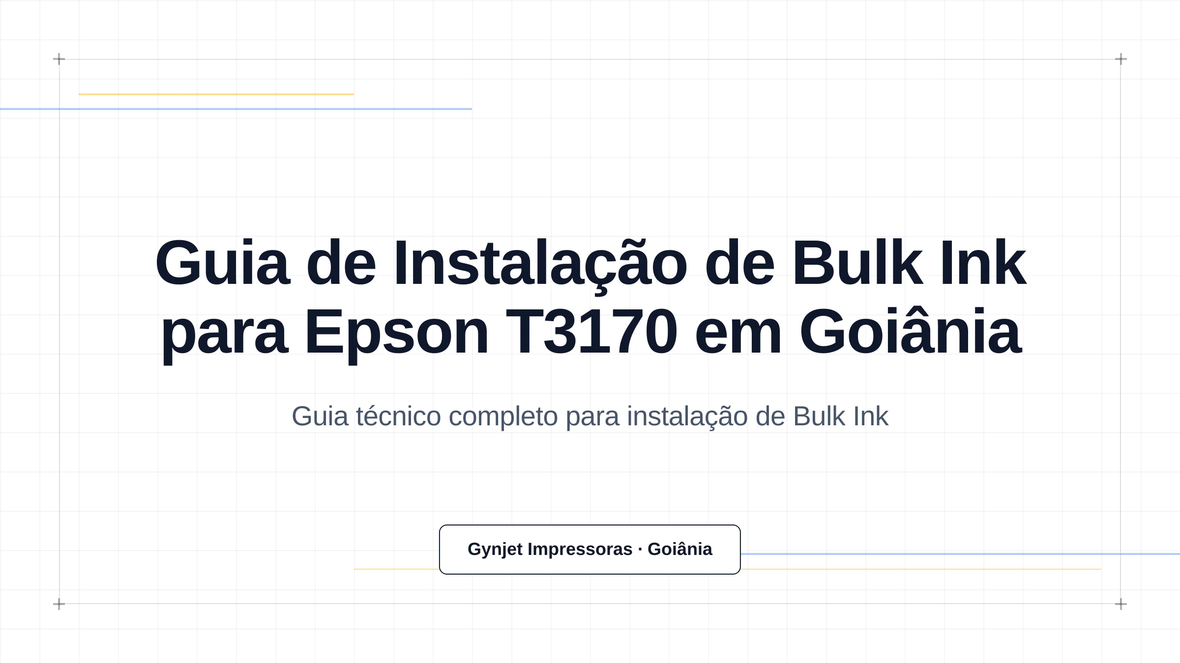 Guia de Instalação de Bulk Ink para Epson T3170 em Goiânia