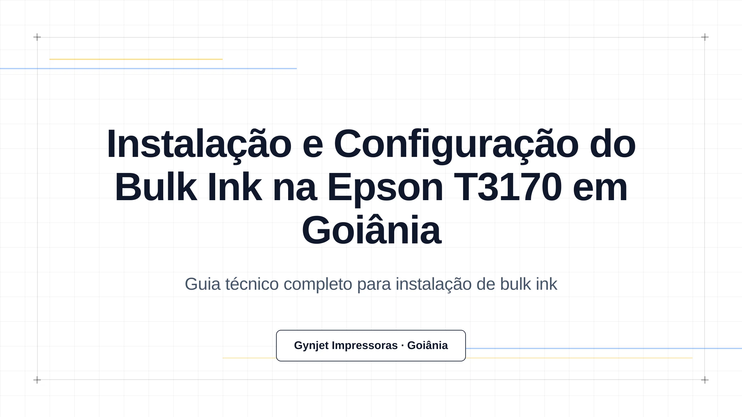 Instalação e Configuração do Bulk Ink na Epson T3170 em Goiânia