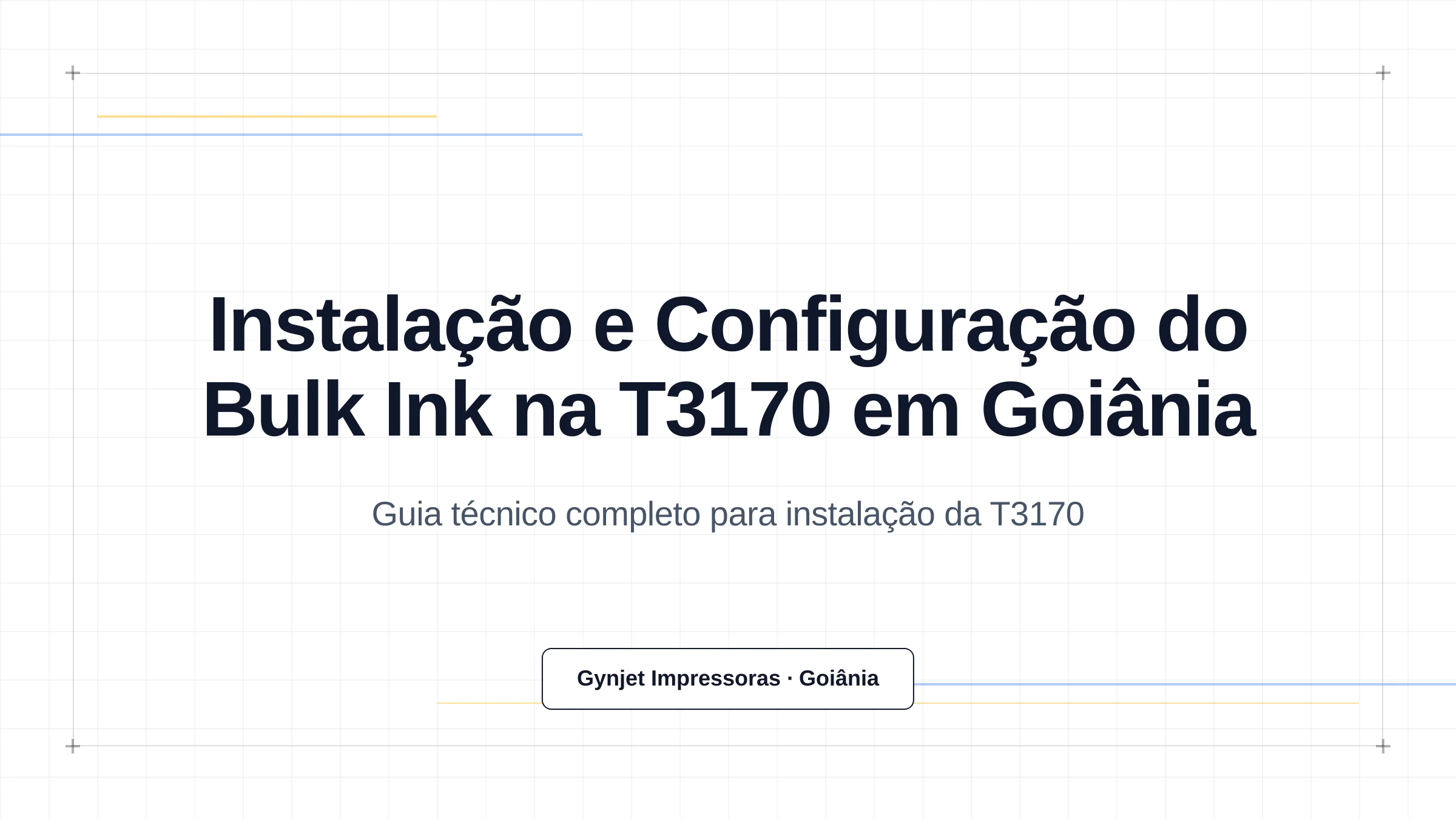 Instalação e Configuração do Bulk Ink na T3170 em Goiânia