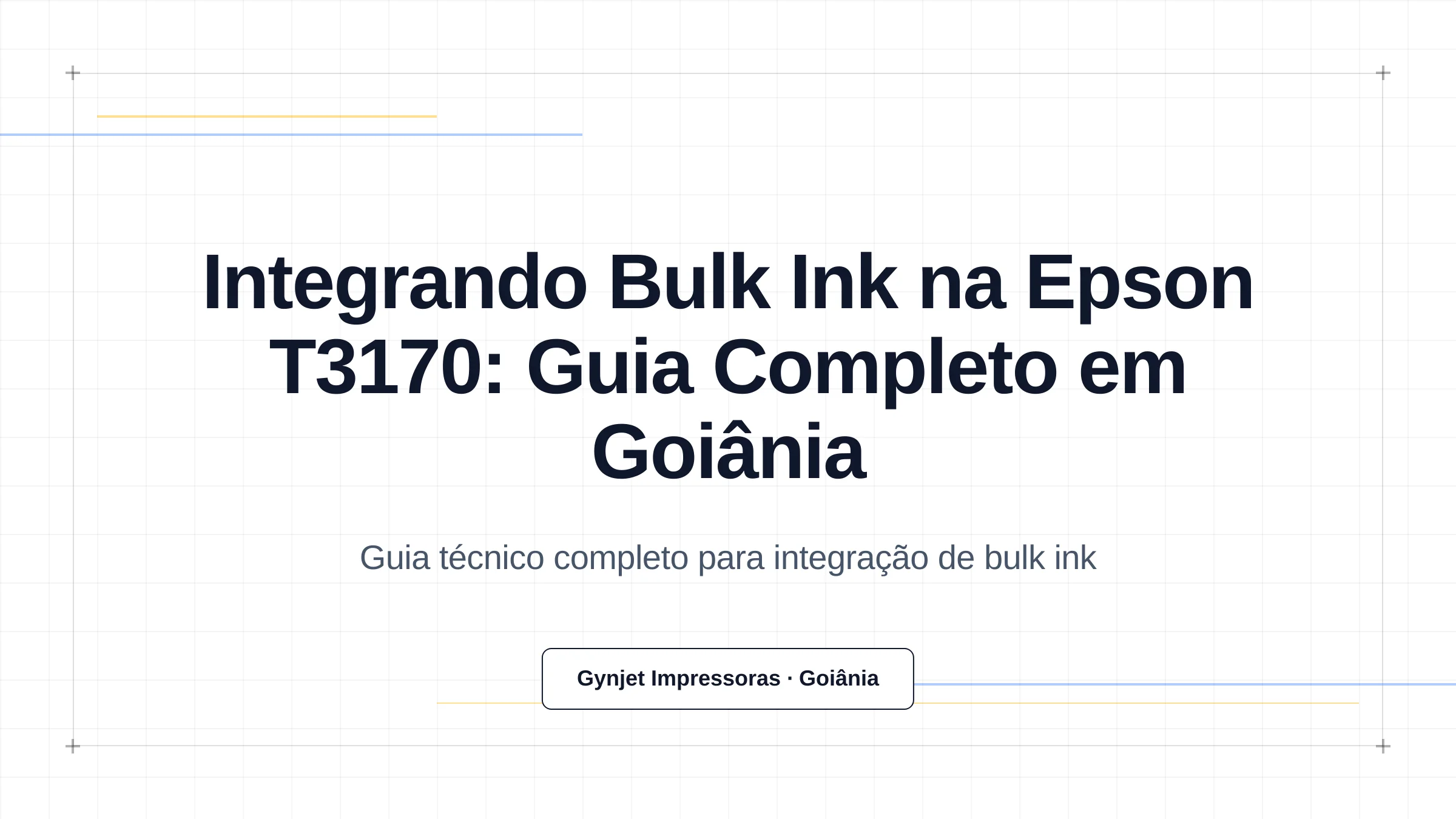 Integrando Bulk Ink na Epson T3170: Guia Completo em Goiânia