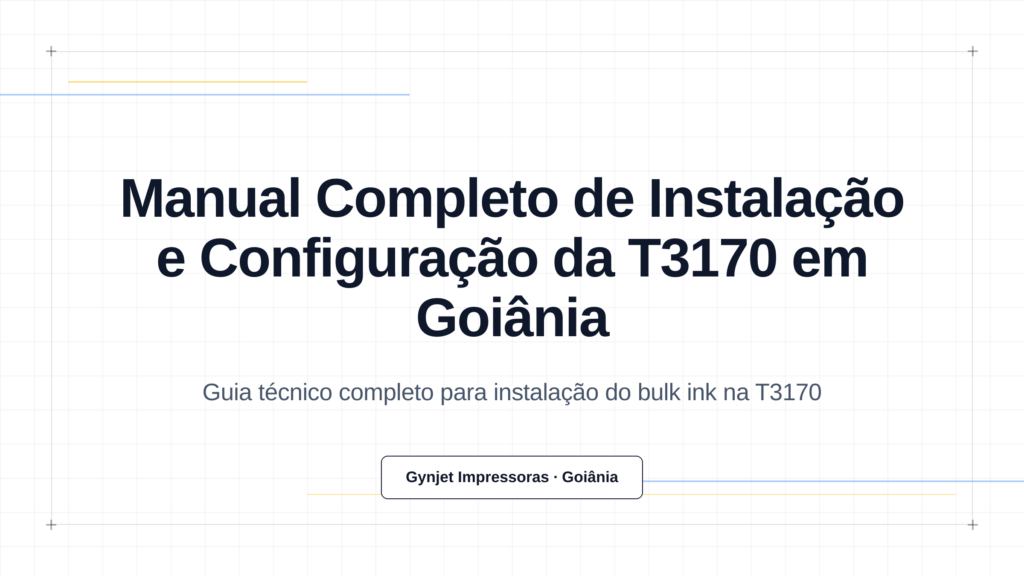 Manual Completo de Instalação e Configuração da T3170 em Goiânia