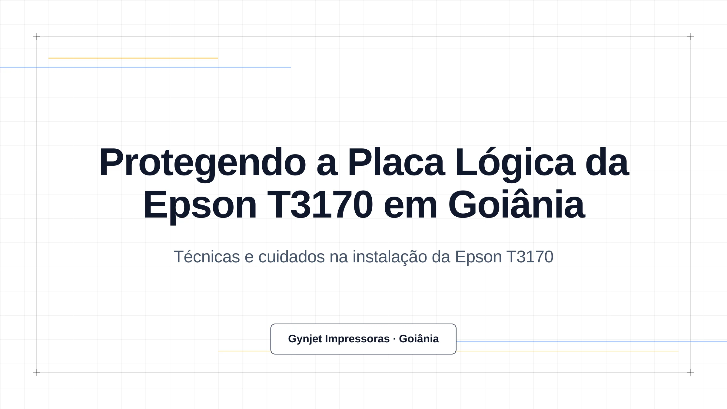 Protegendo a Placa Lógica da Epson T3170 em Goiânia