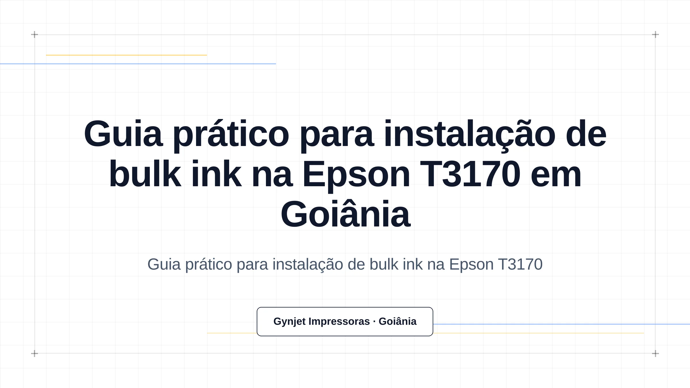 Guia prático para instalação de bulk ink na Epson T3170 em Goiânia