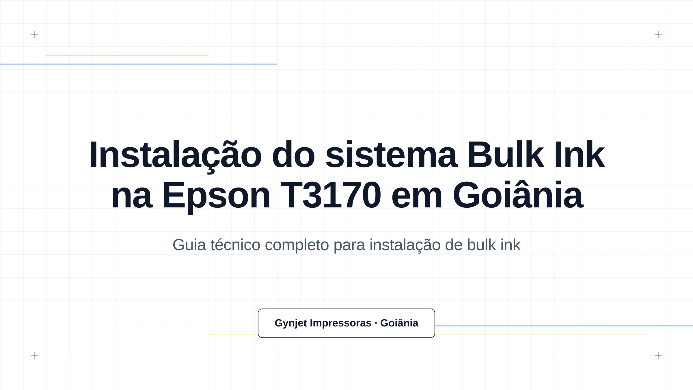 Instalação do sistema Bulk Ink na Epson T3170 em Goiânia