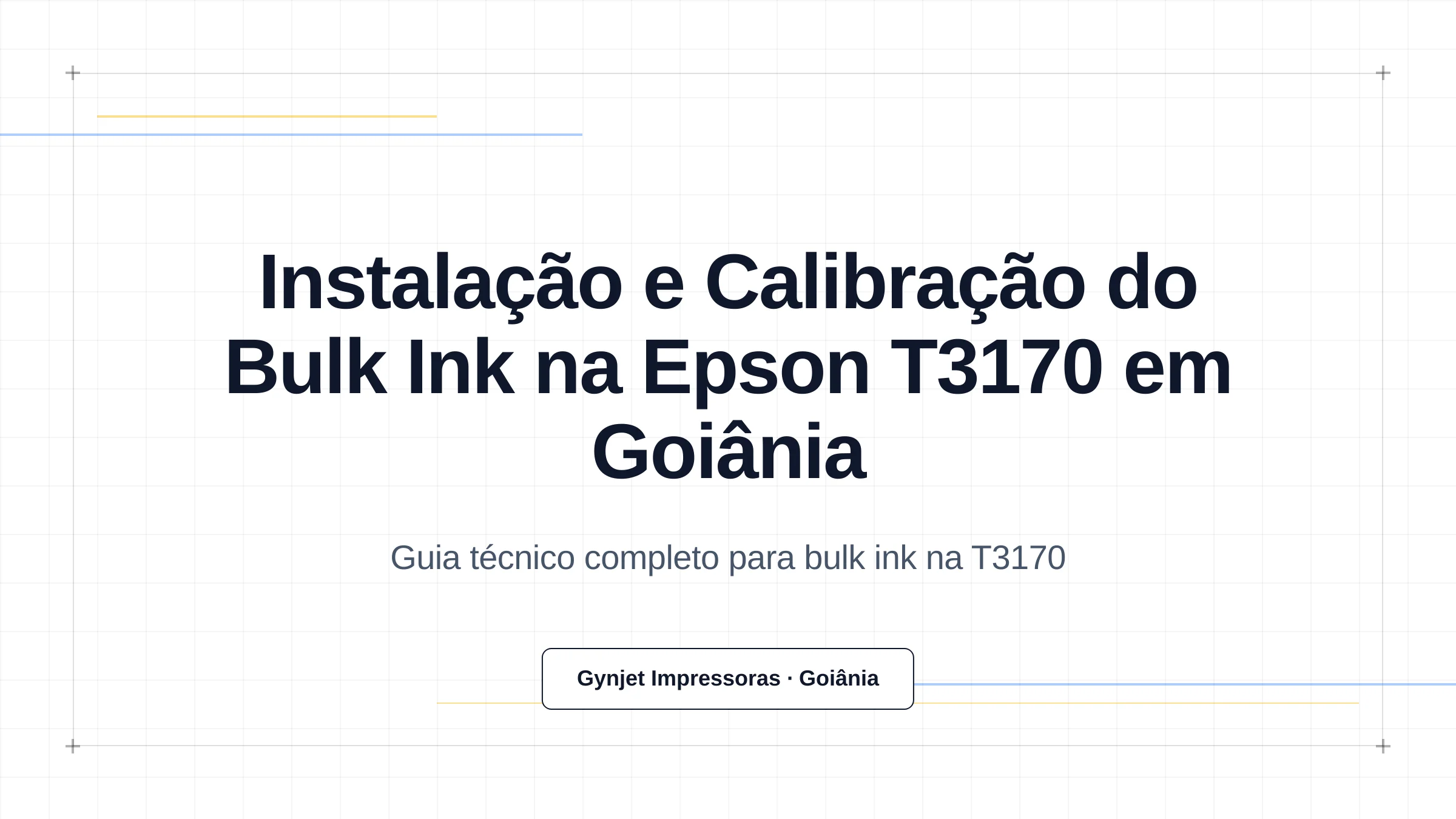 Instalação e Calibração do Bulk Ink na Epson T3170 em Goiânia