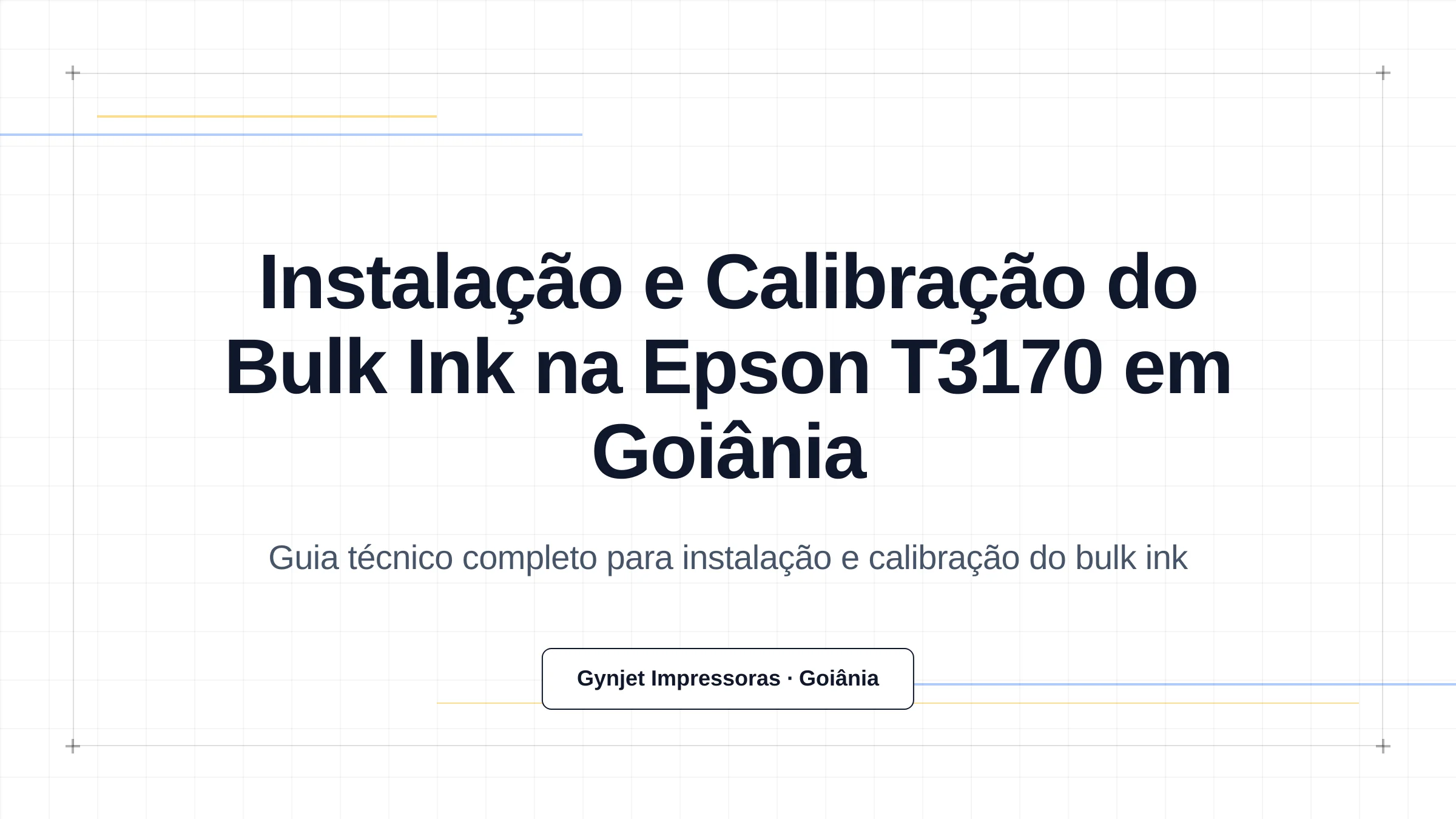 Instalação e Calibração do Bulk Ink na Epson T3170 em Goiânia