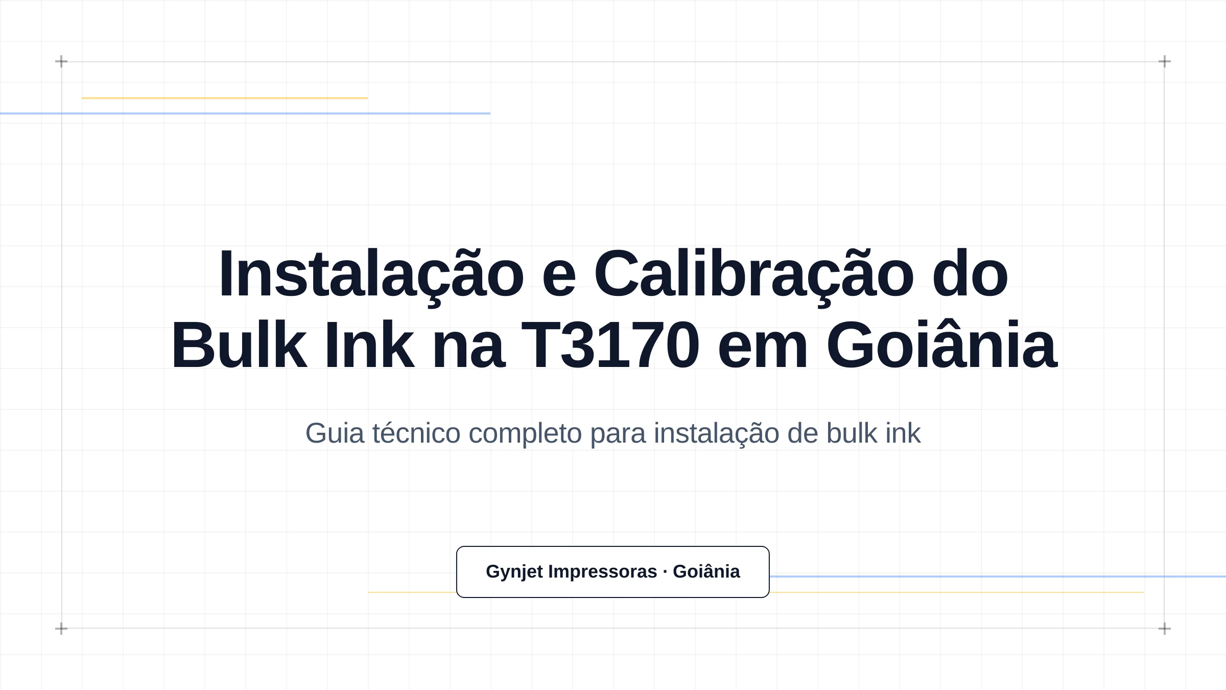 Instalação e Calibração do Bulk Ink na T3170 em Goiânia