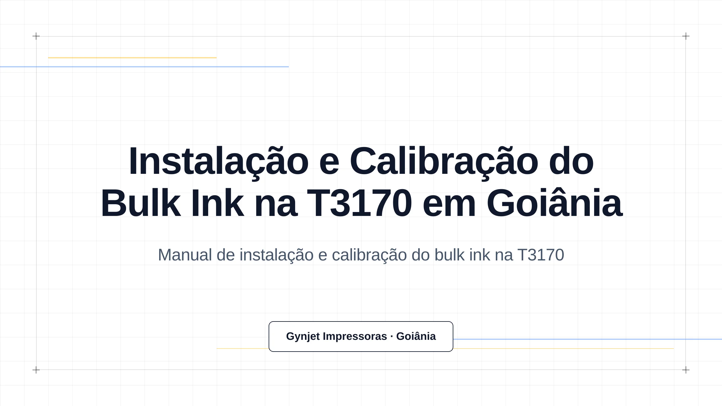 Instalação e Calibração do Bulk Ink na T3170 em Goiânia
