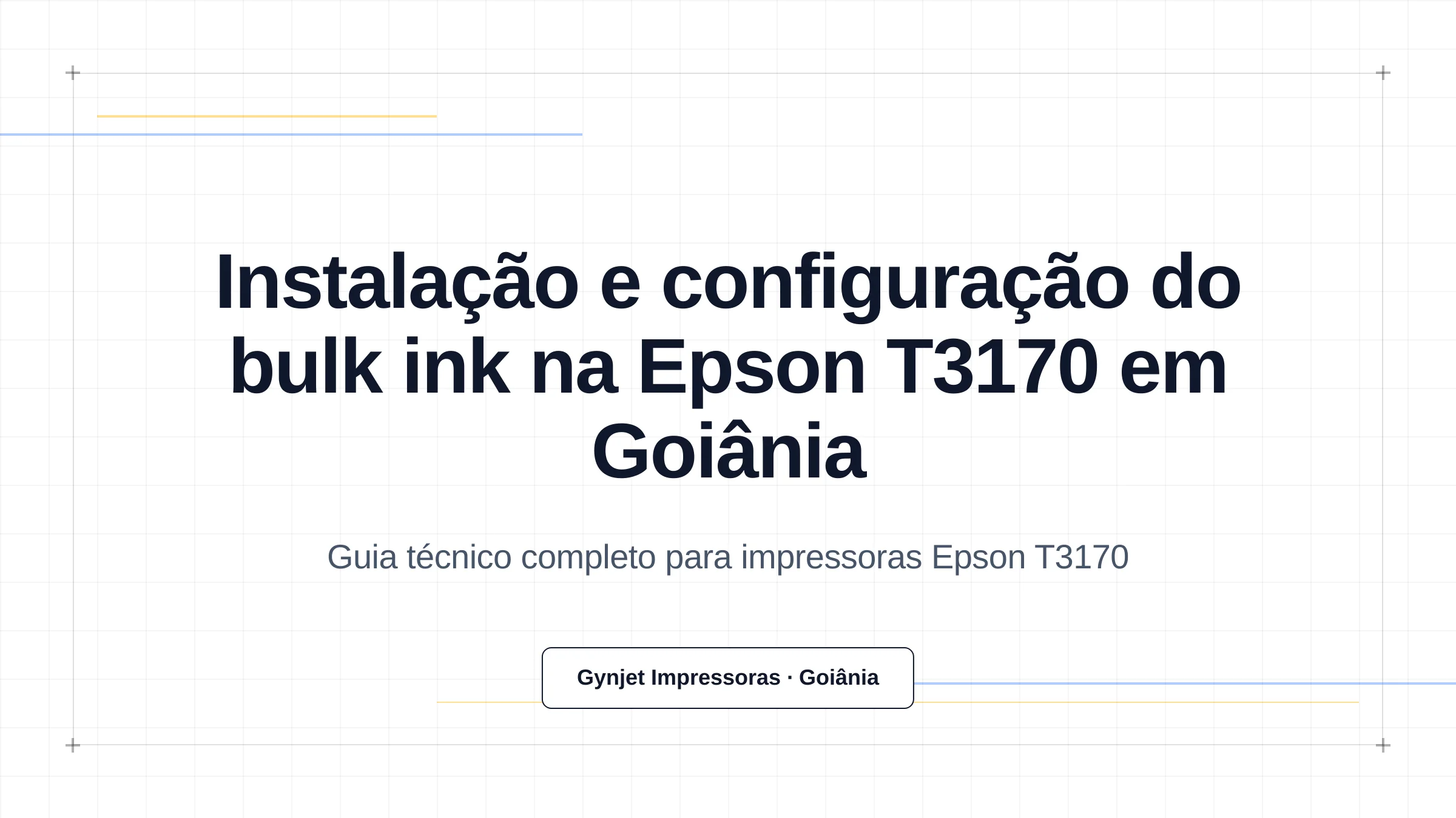 Instalação e configuração do bulk ink na Epson T3170 em Goiânia