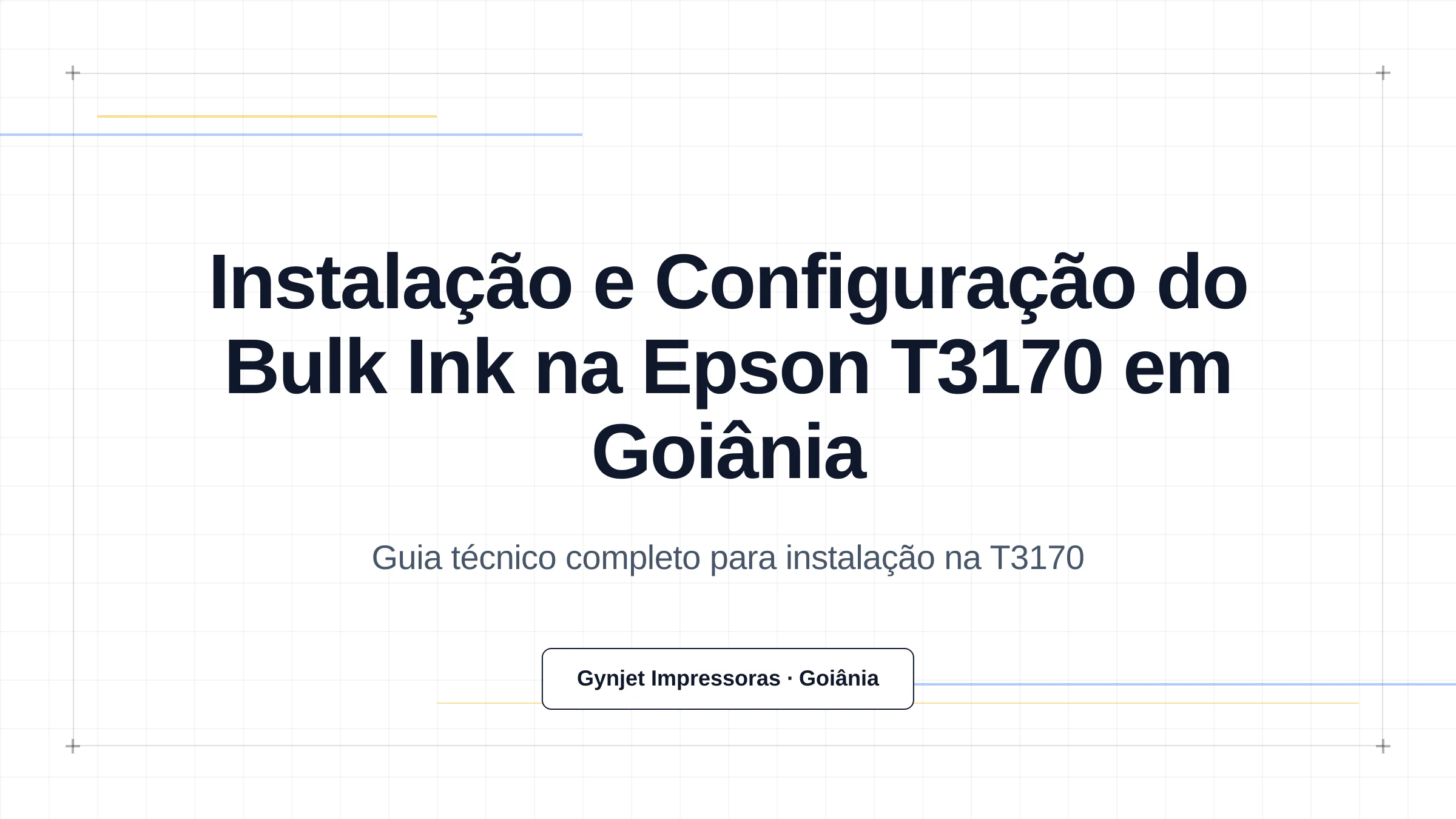 Instalação e Configuração do Bulk Ink na Epson T3170 em Goiânia