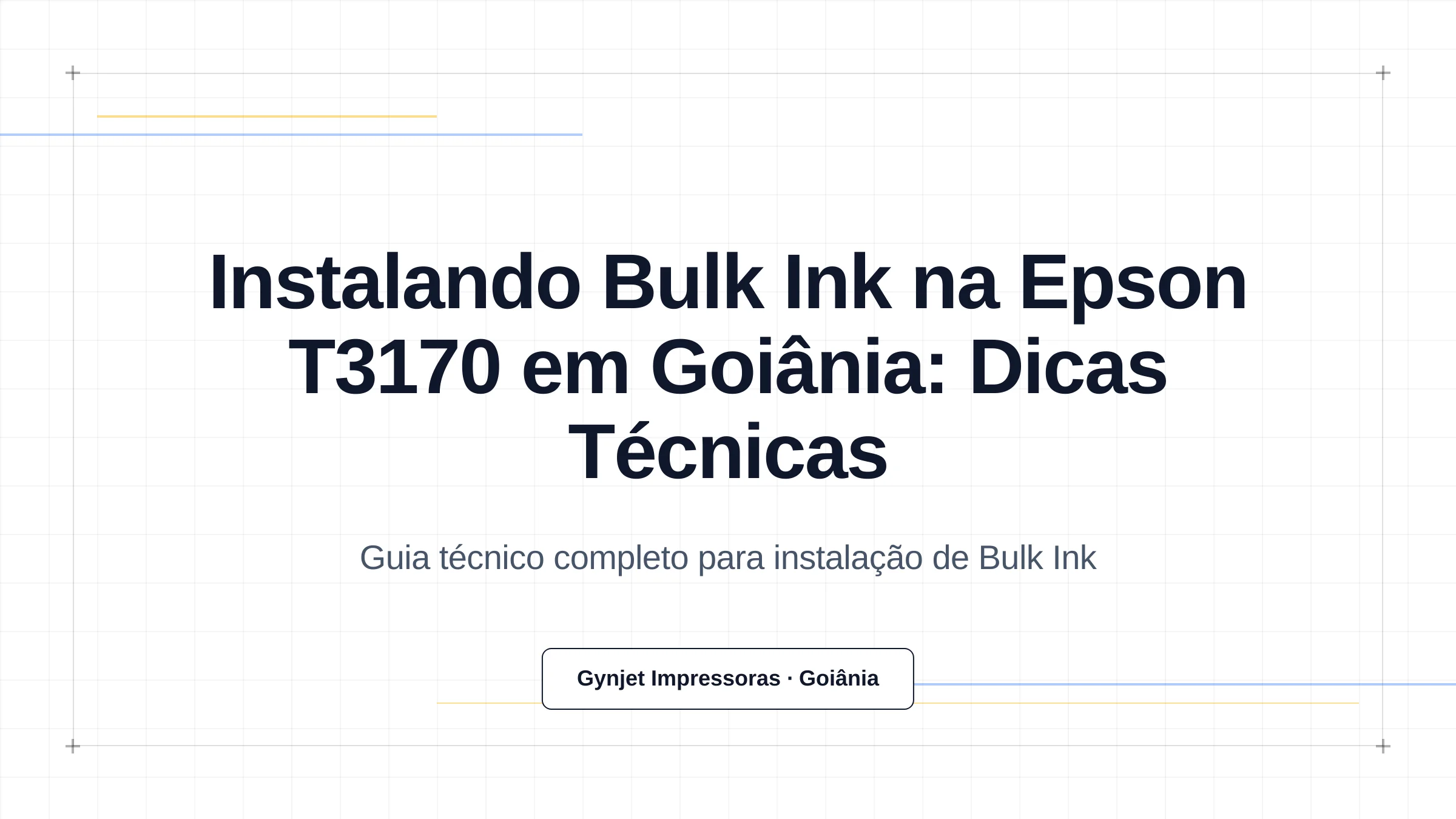 Instalando Bulk Ink na Epson T3170 em Goiânia: Dicas Técnicas