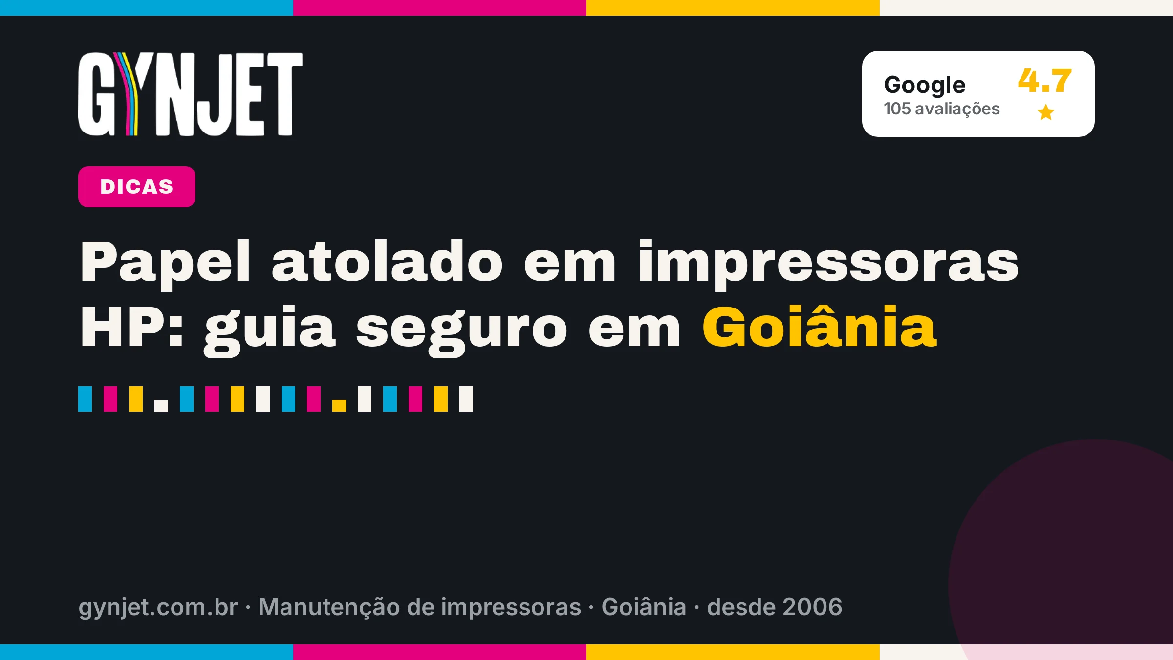 Papel atolado em impressoras HP: guia seguro em Goiânia