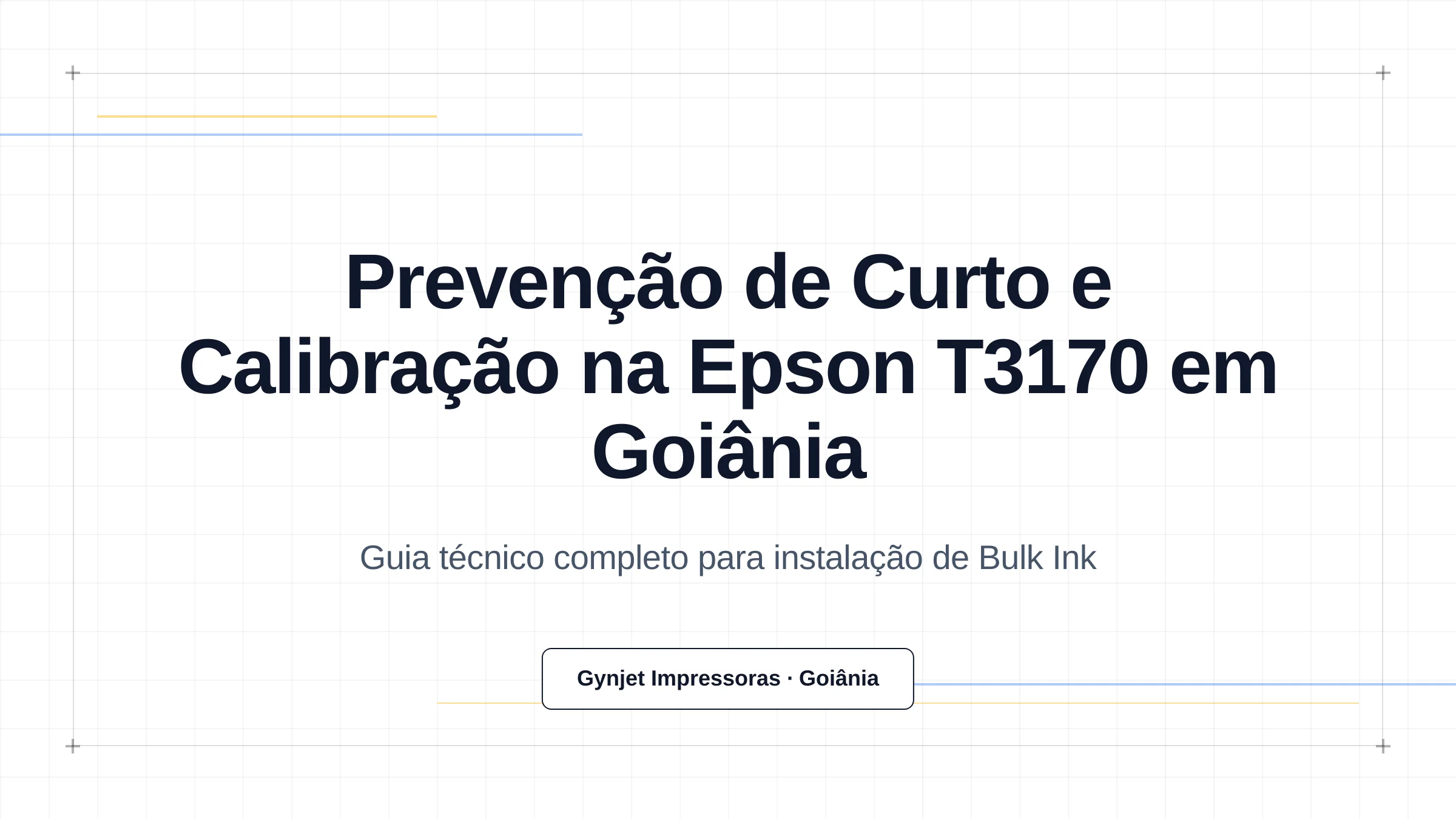 Prevenção de Curto e Calibração na Epson T3170 em Goiânia