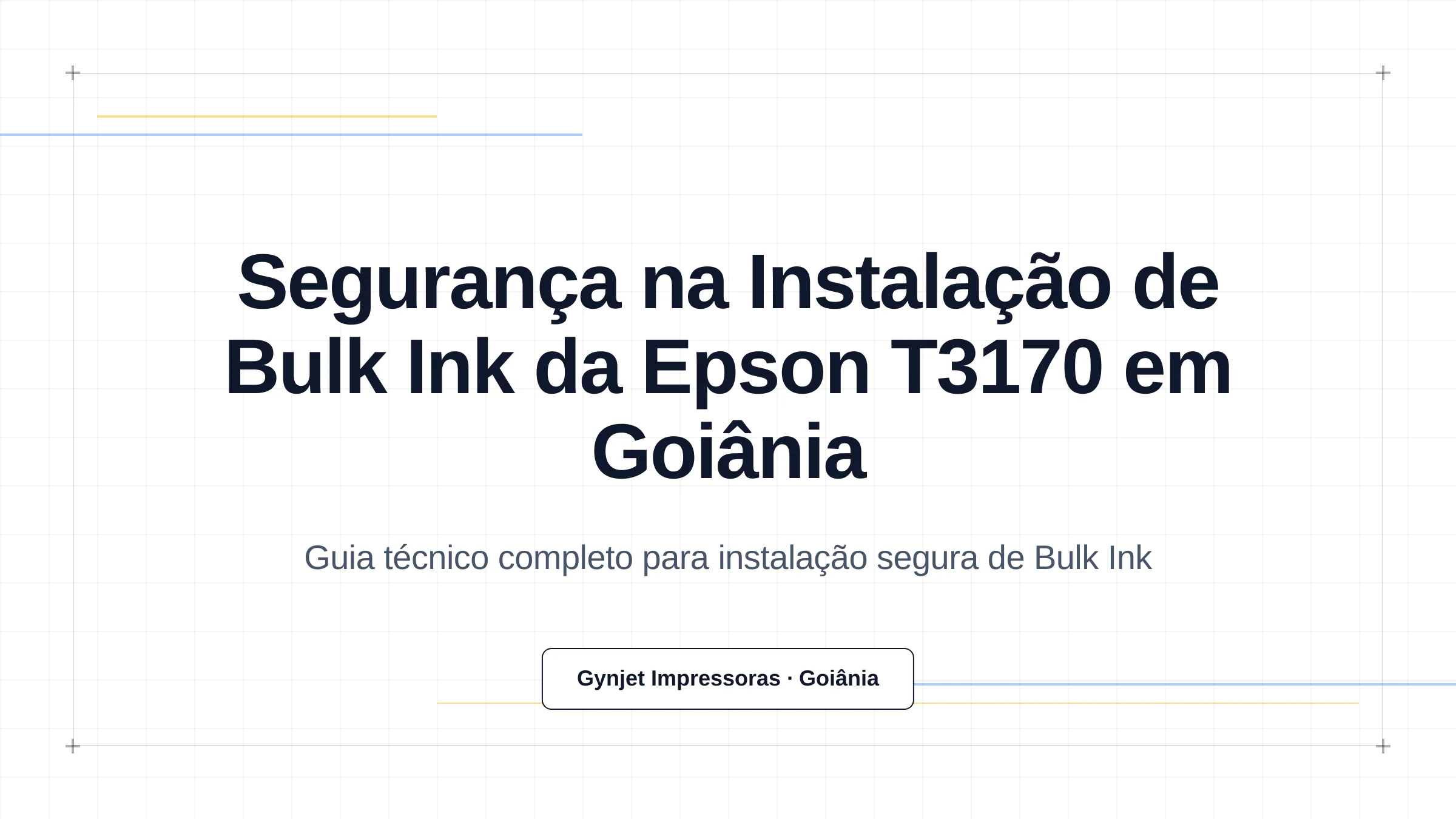 Segurança na Instalação de Bulk Ink da Epson T3170 em Goiânia