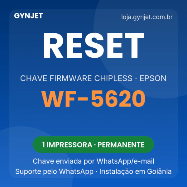 Reset Epson WF-5620 chave firmware ChipLess — GYNJET