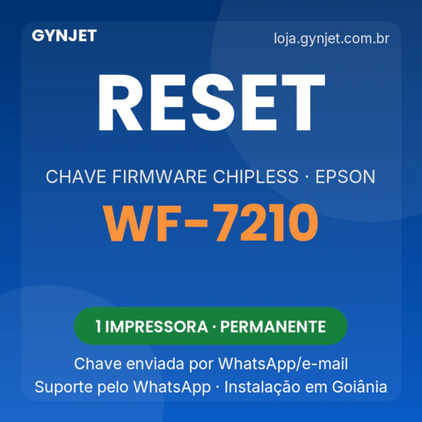 Reset Epson WF-7210 chave firmware ChipLess — GYNJET