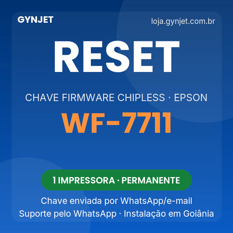 Reset Epson WF-7711 chave firmware ChipLess — GYNJET