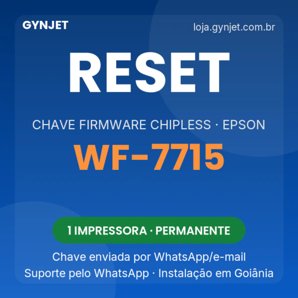 Reset Epson WF-7715 chave firmware ChipLess — GYNJET