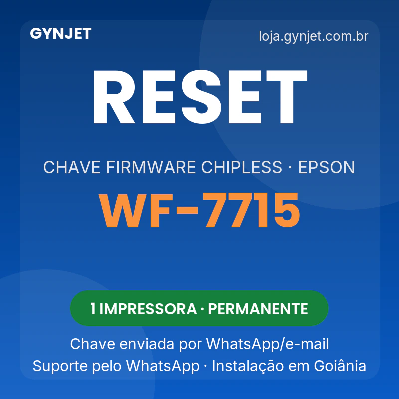 Reset Epson WF-7715 chave firmware ChipLess — GYNJET