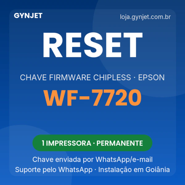 Reset Epson WF-7720 chave firmware ChipLess — GYNJET