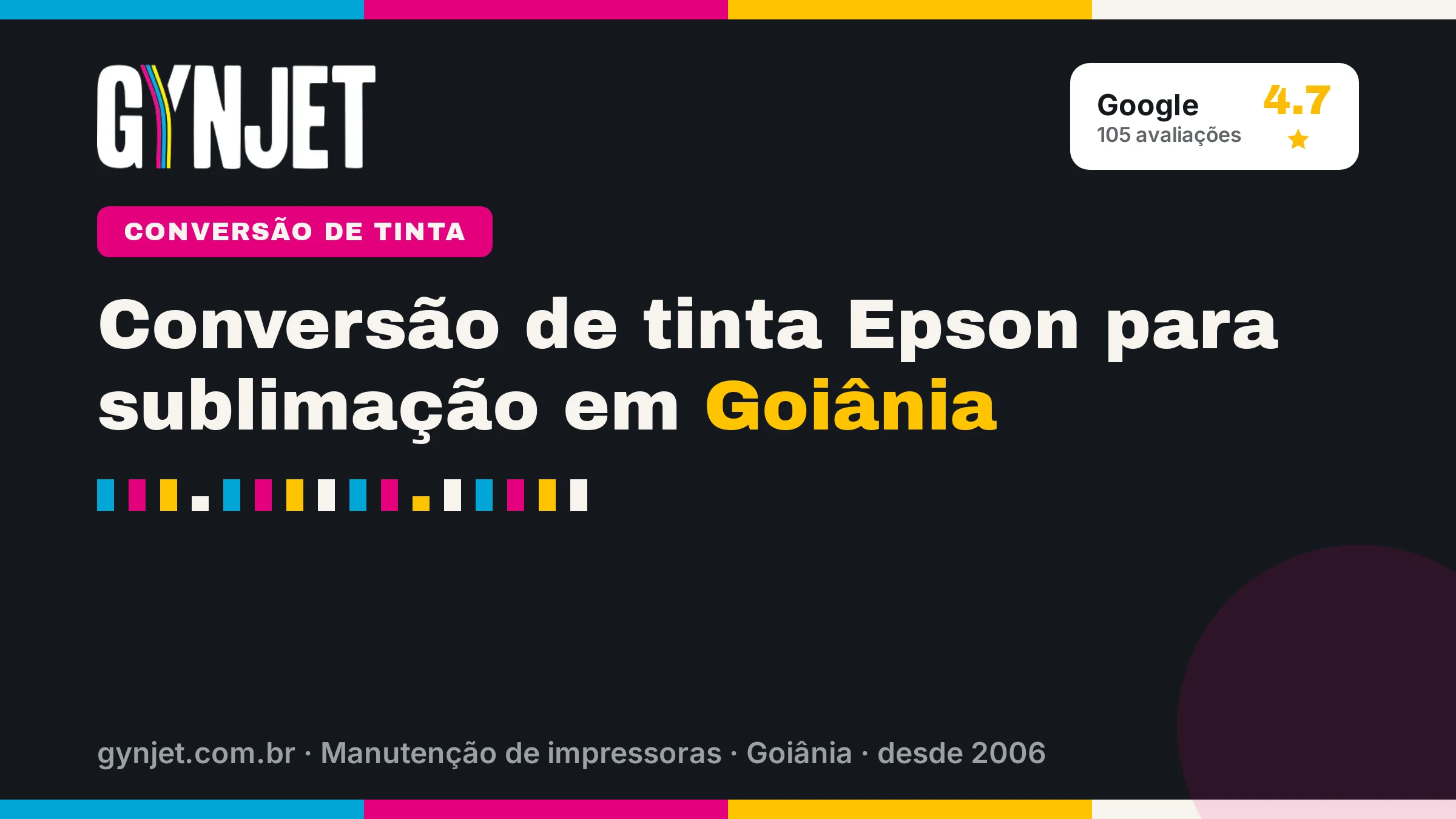 Conversão de tinta Epson para sublimação em Goiânia