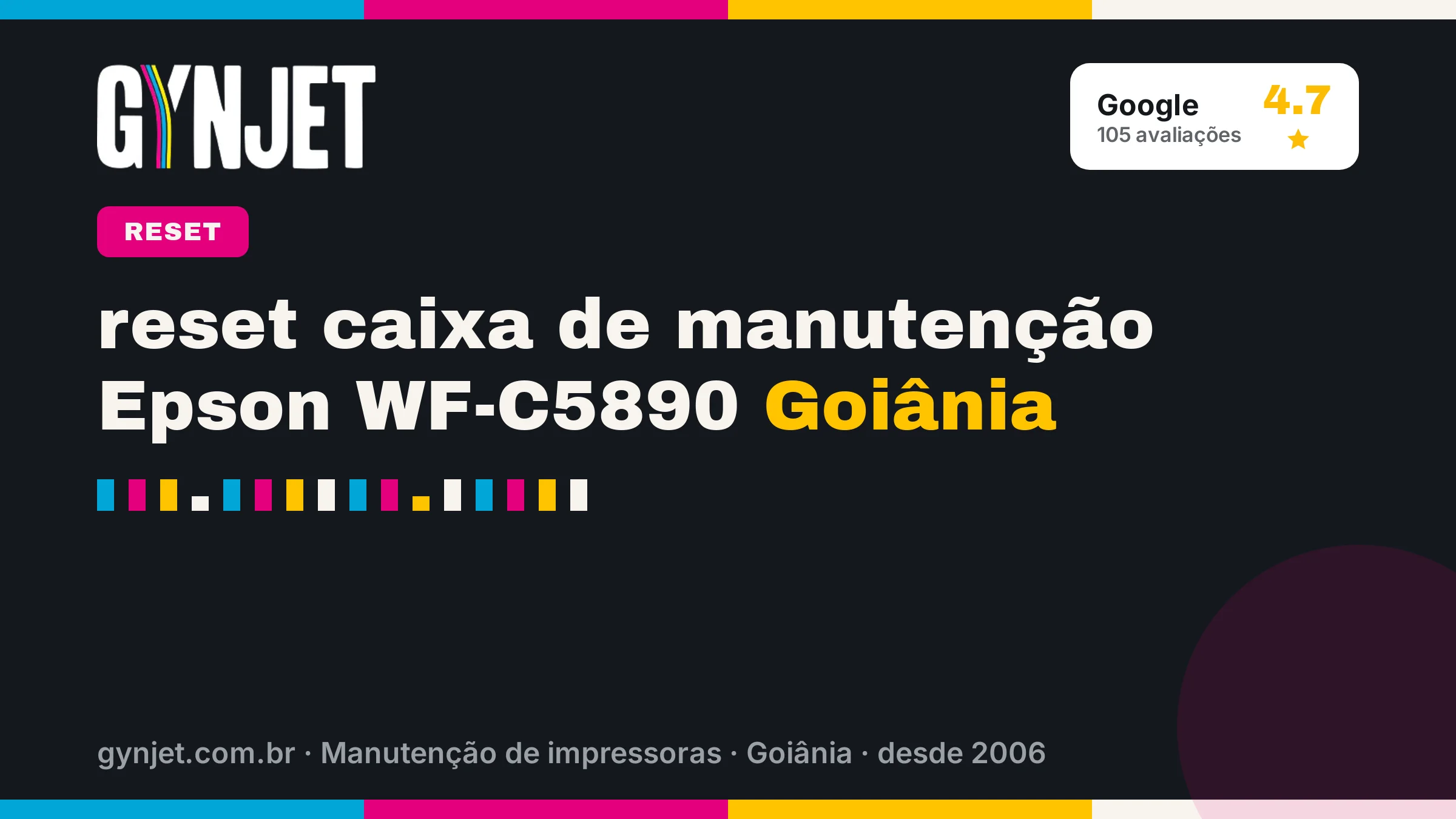 reset caixa de manutenção Epson WF-C5890 Goiânia