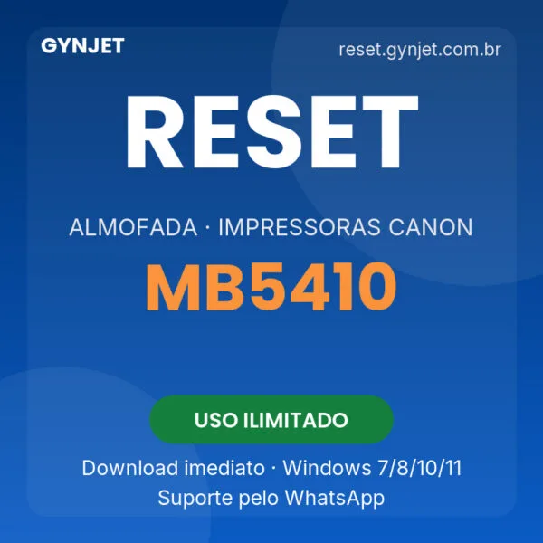 Reset Canon MB5410 - download imediato