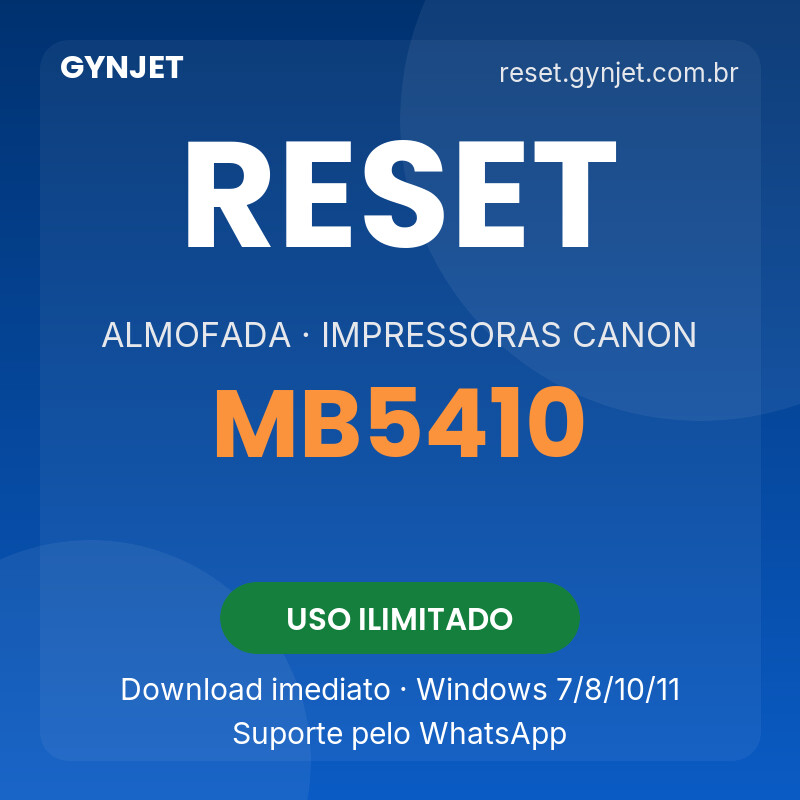 Reset Canon MB5410 - download imediato