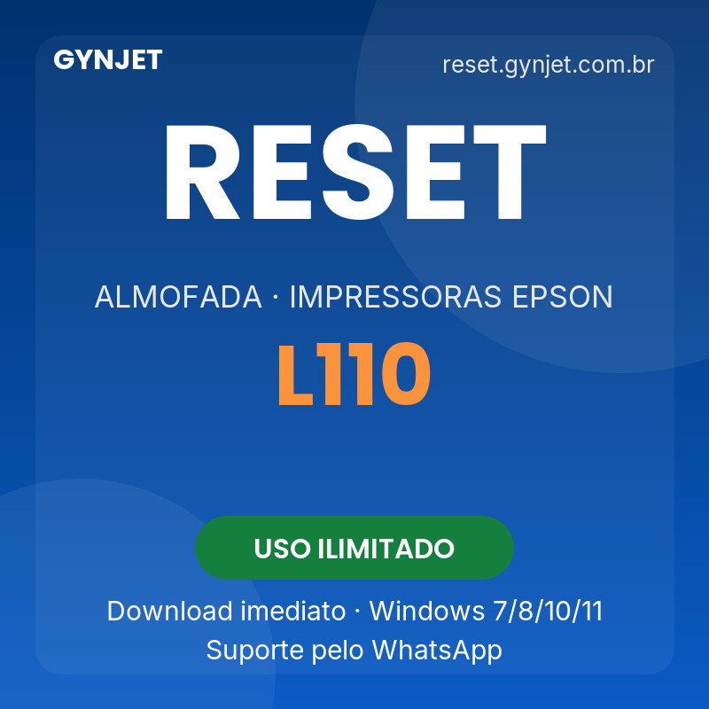 Reset Epson L110 - download imediato