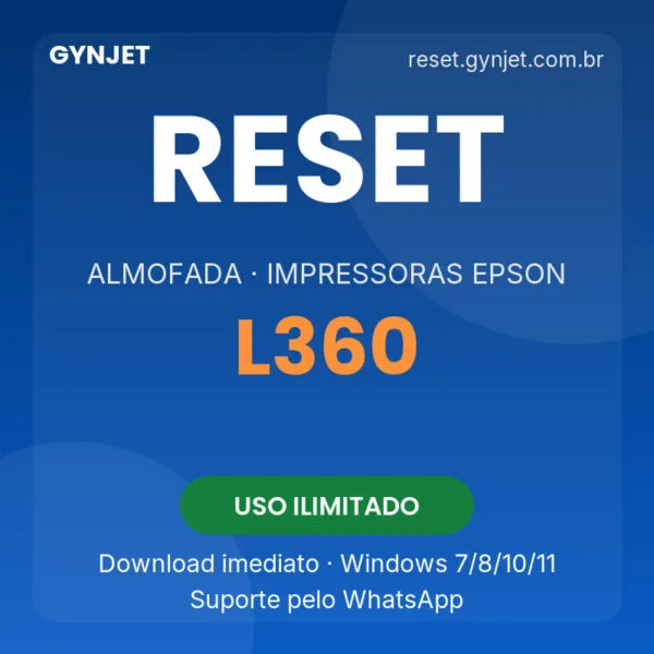 Reset Epson L360 - download imediato