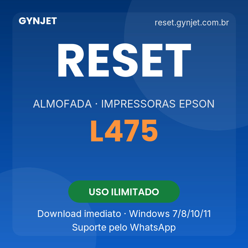 Reset Epson L475 - download imediato