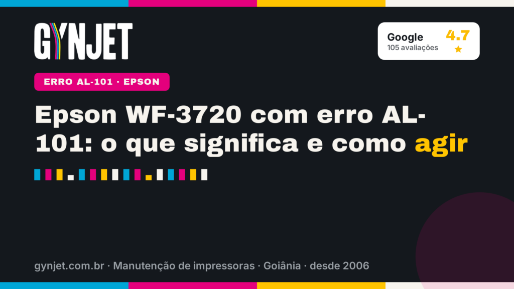 Epson WF-3720 com erro AL-101: o que significa e como agir